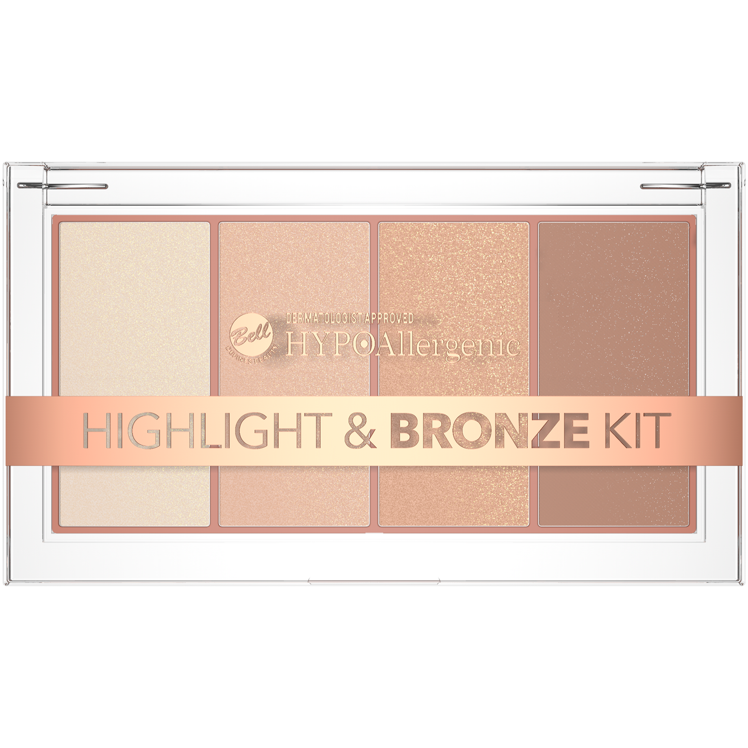 Bell HYPOAllergenic paleta rozświetlaczy do twarzy i bronzera 01, 20 g