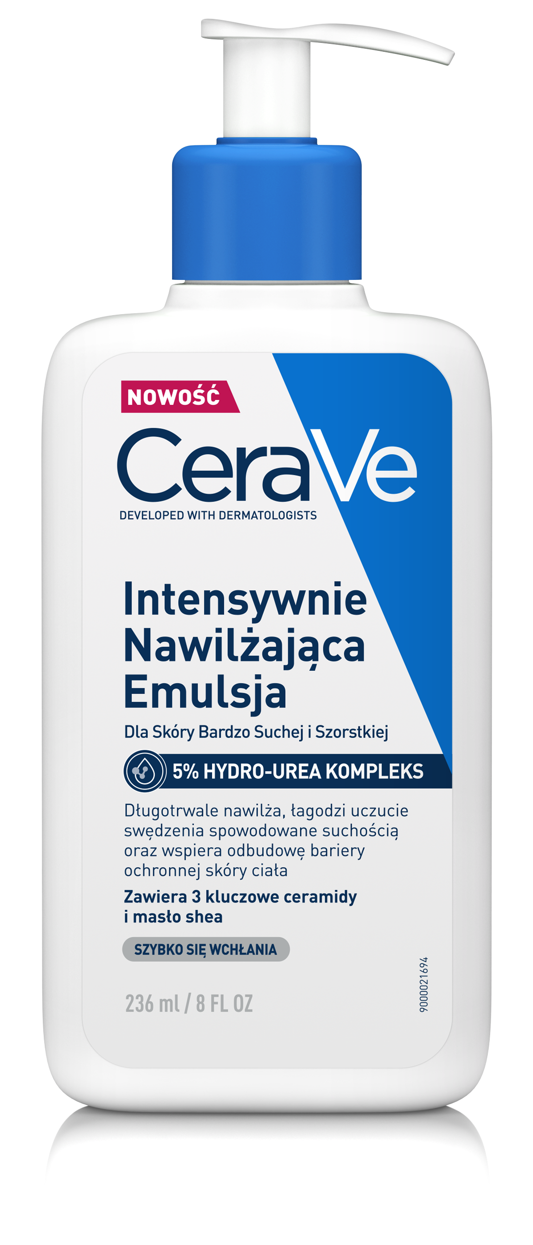 CeraVe intensywnie nawilżająca emulsja do ciała dla skóry bardzo suchej i szorstkiej, 236 ml
