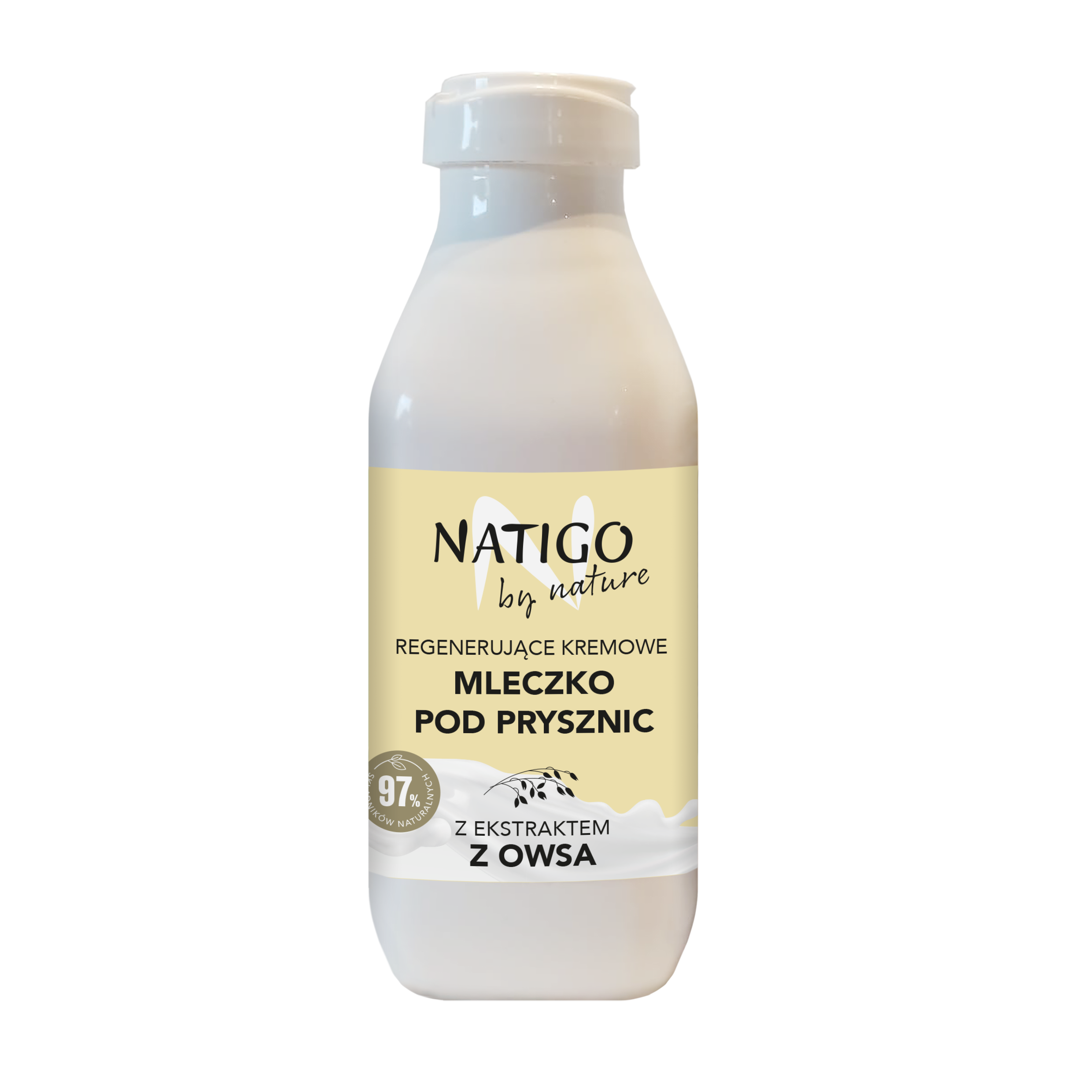 Natigo By Nature regenerujące kremowe mleczko pod prysznic z ekstraktem z owsa, 400 ml