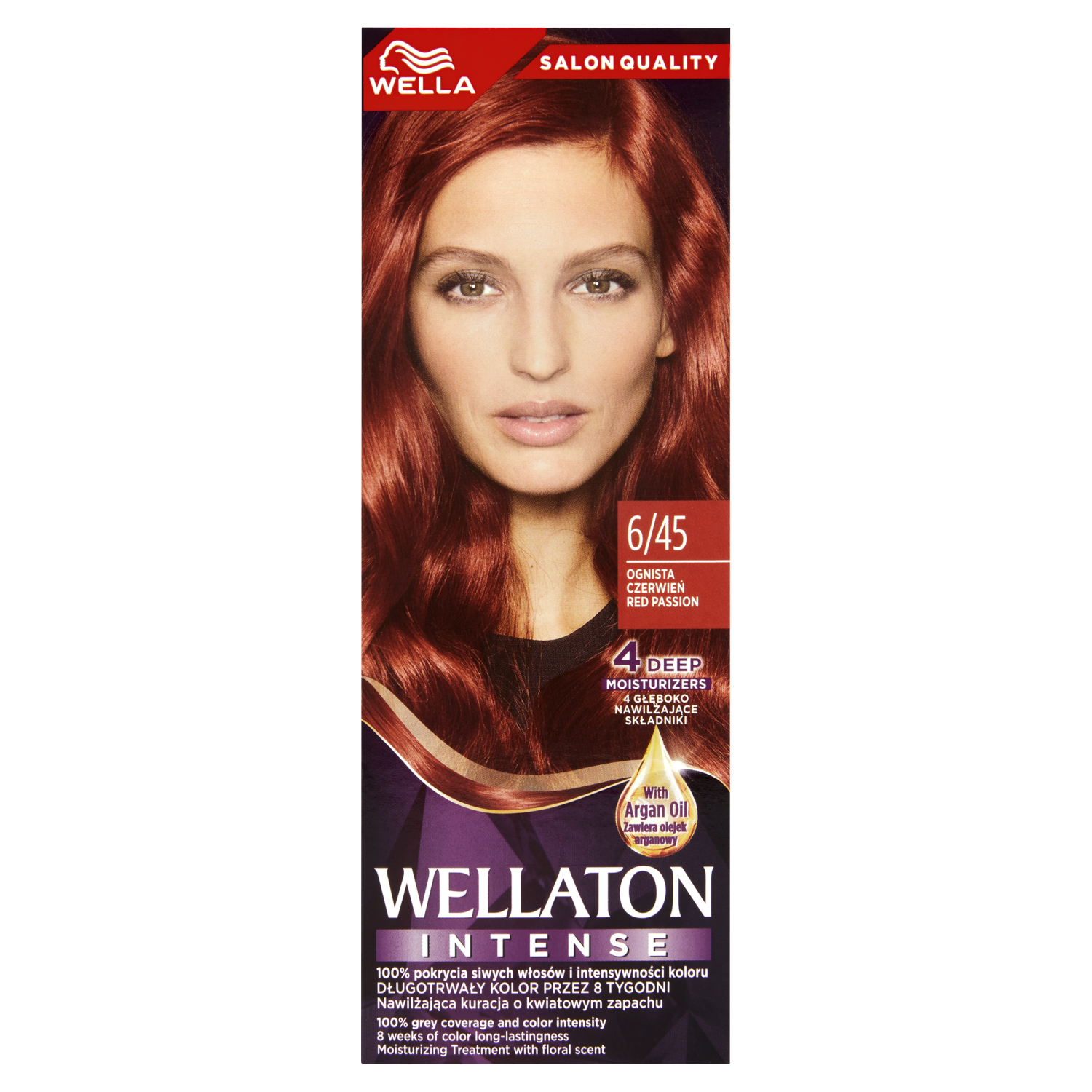 Wella Wellaton Intense krem koloryzujący do włosów 6/45 ognista czerwień, 1 opak.