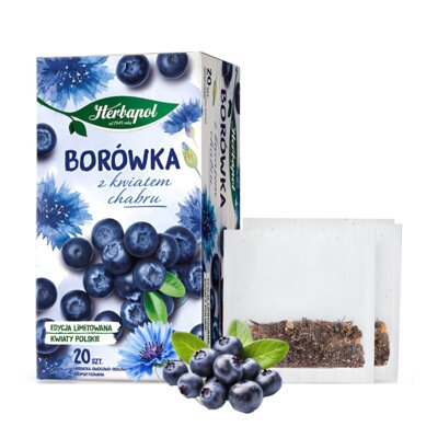 Herbata HERBAPOL Borówka z kwiatem chabru (20 sztuk)