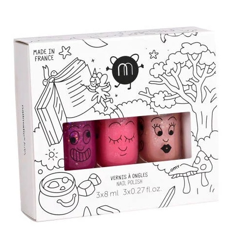 Nailmatic Kids Magic Forest Nail Polish zestaw: lakier do paznokci, 3x8 ml
