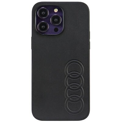 Etui Audi Synthetic Leather do Apple iPhone 14 Pro Max Czarny