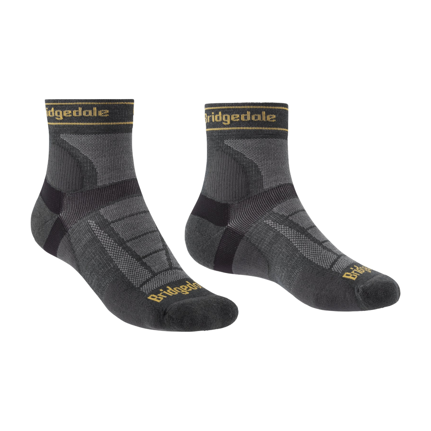 Bridgedale - Skarpety męskie Trail Run Ultralight T2 Merino Sport 3/4 Crew - gunmetal