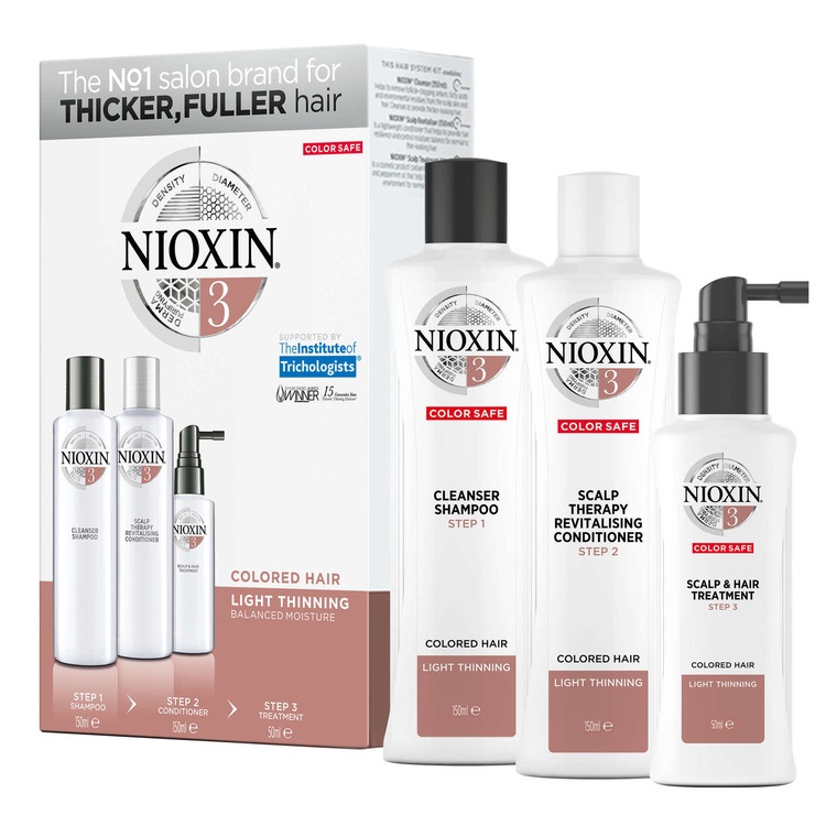Nioxin System 3 zestaw: szampon do włosów, 150 ml + odżywka do włosów, 150 ml + kuracja do włosów, 50 ml