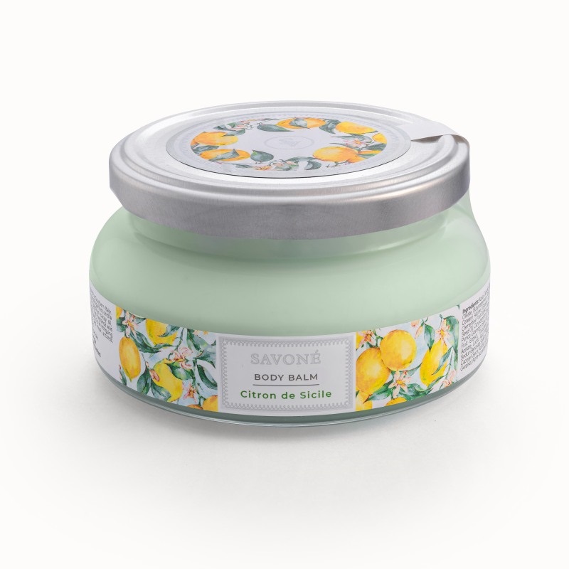Savone Body Balm naturalny balsam do ciała o działaniu nawilżającym Citron de Sicile, 200 ml
