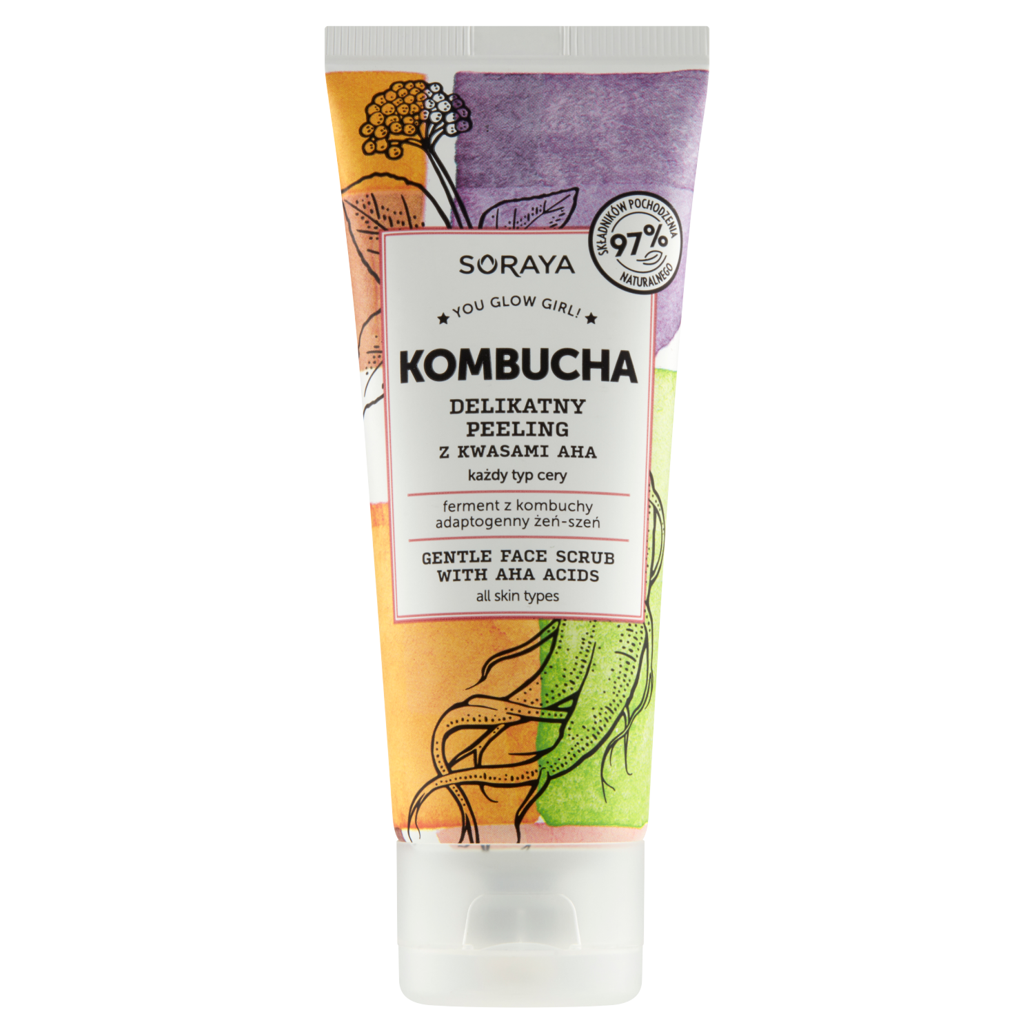 Soraya Kombucha peeling kwasowy do twarzy, 75 ml