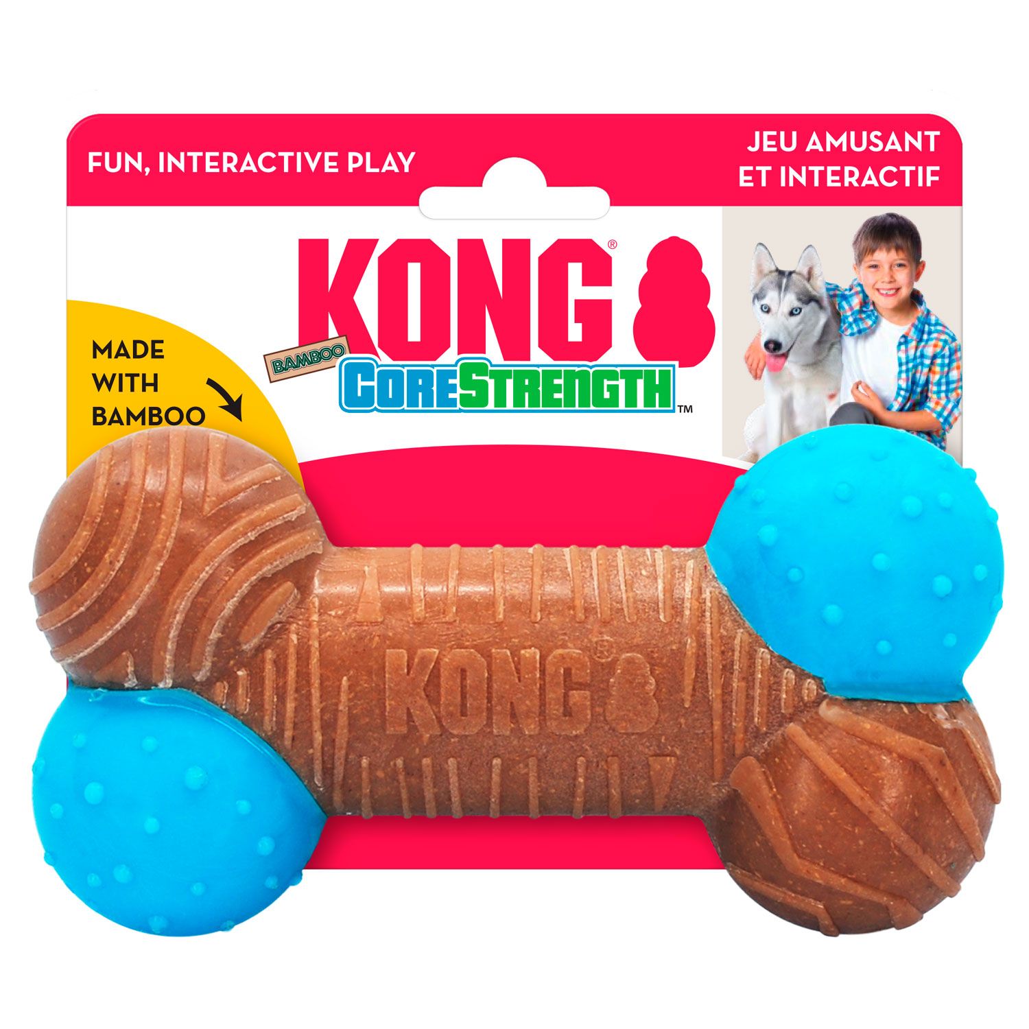 KONG® Zabawka dla psa CoreStrength™ Bamboo Bone