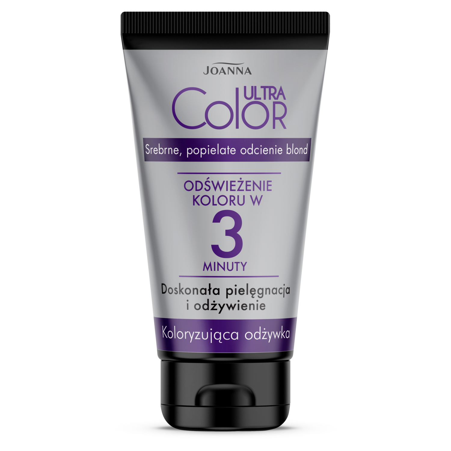 Joanna Ultra Color srebrna odżywka tonująca do włosów blond, 100 g