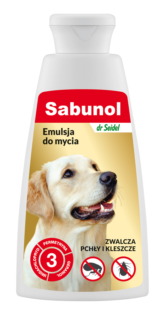 dr Seidel Sabunol emulsja do mycia przeciw pchłom i kleszczom, 150 ml