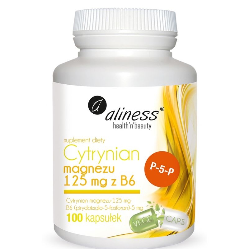 Aliness Cytrynian Magnezu suplement diety, 100 kaps./1 opak.