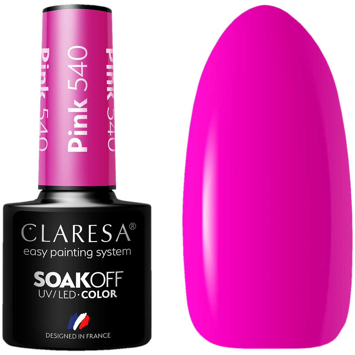 Claresa Pink lakier hybrydowy do paznokci 540, 5 g