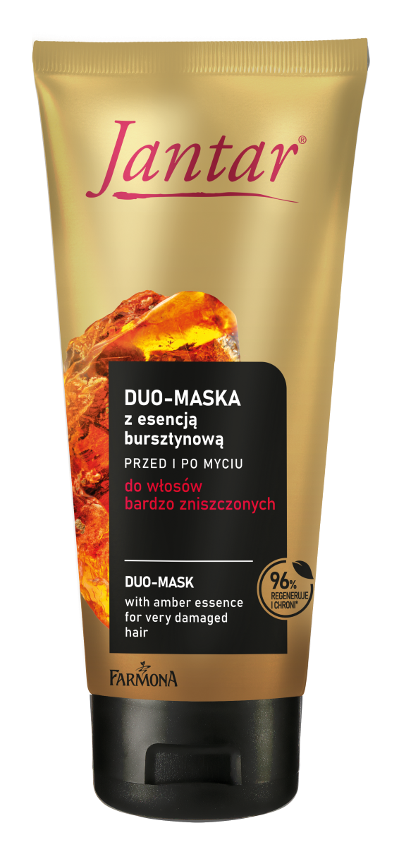 Jantar Dwuetapowa Aplikacja maska z esencją bursztynową do włosów zniszczonych, 200 ml