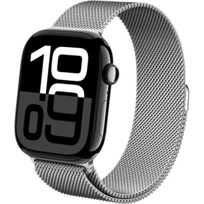 Pasek CRONG Milano Steel do Apple Watch do koperty 44/45/46/49mm Srebrny