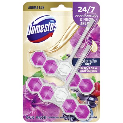 Kostka do WC DOMESTOS Aroma Lux Hibiscus Oil & Wild Berries 2x55g