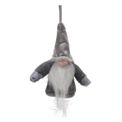Zawieszka CHRISTMAS DECORATION Mikołaj 11 cm Szary
