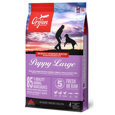 Karma dla psa ORIJEN Puppy Large Kurczak z indykiem i rybami 11,4 kg