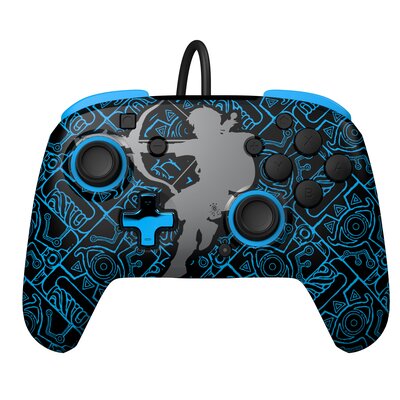 Kontroler PDP Rematch Glow Zelda Sheikah Shoot Niebiesko-czarny