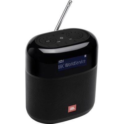 Radio JBL Tuner XL Czarne, Przenośne, Cyfrowe, Tuner FM/DAB/DAB+, Bluetooth, Odporność na wodę IPX7, Zasilanie Akumulatorowe