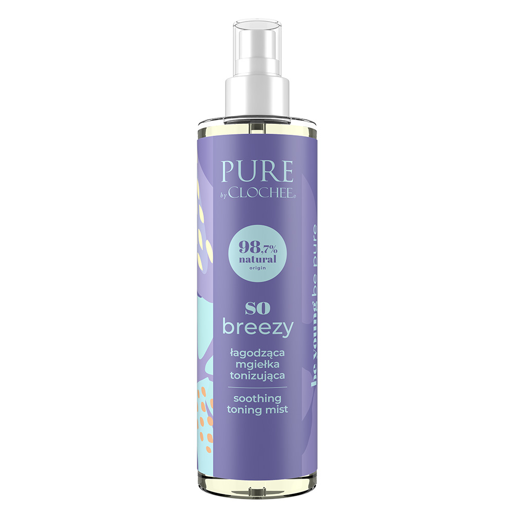Pure By Clochee So Breezy łagodząca mgiełka tonizująca do twarzy, 200 ml