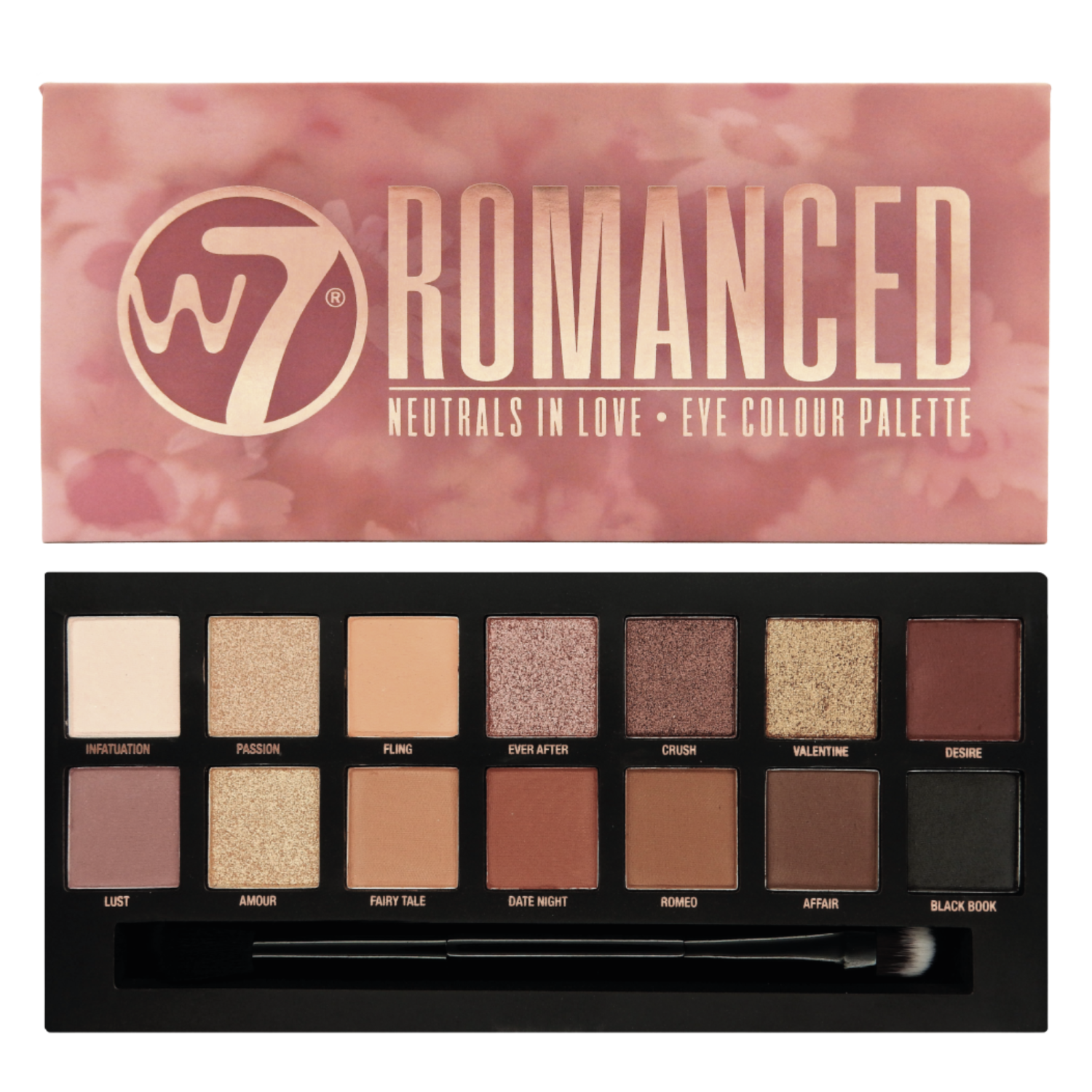 W7 Romanced paleta cieni do powiek, 11,2 g