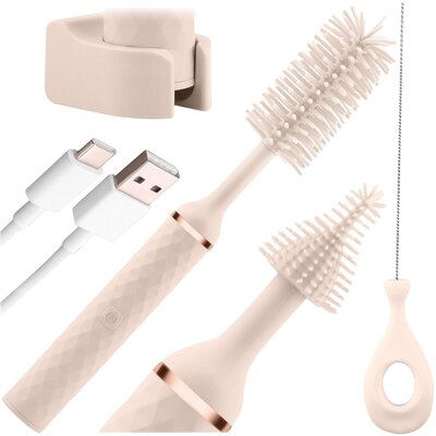 Szczotka elektryczna do butelek i smoczków NUKIDO NK-978 Beżowy