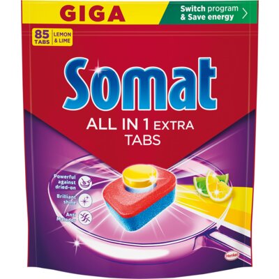 Tabletki do zmywarek SOMAT All in One Extra Lemon & Lime - 85 szt.
