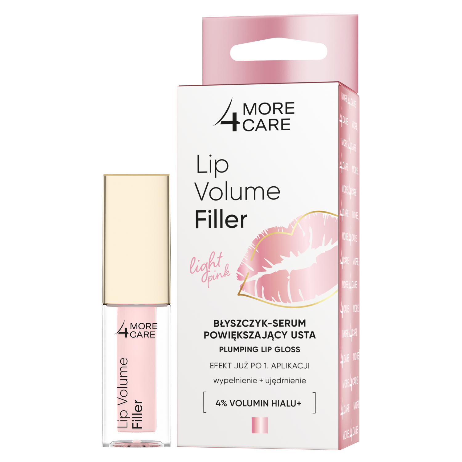 More4Care Lip Volume Filler błyszczyk-serum powiększający usta light pink, 4,8 g