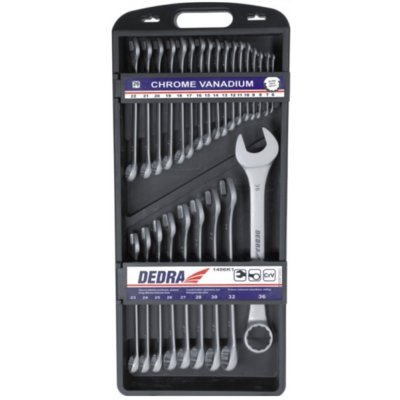 Zestaw kluczy płasko-oczkowych DEDRA 1406K1