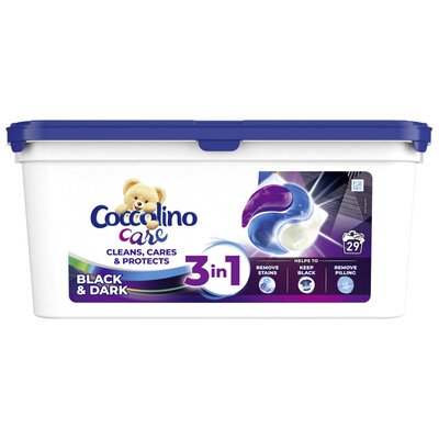 Kapsułki do prania COCCOLINO Care 3 in 1 Black - 29 szt.