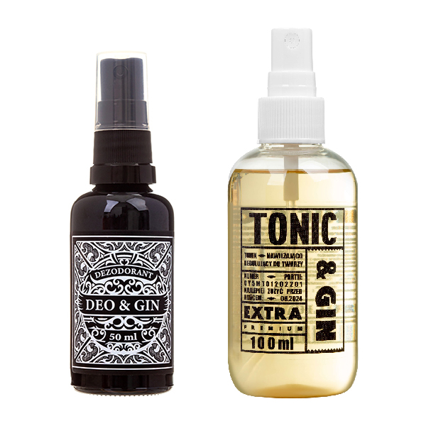 Cyrulicy Gin zestaw tylko dla koneserów: tonik do twarzy Tonic&Gin, 100 ml + naturalny dezodorant, 50 ml