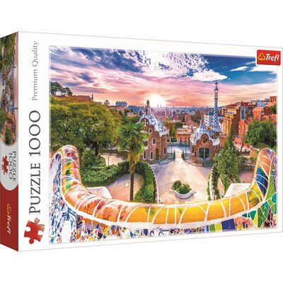 Puzzle TREFL Premium Quality Zachód słońca nad Barceloną Hiszpania 10711 (1000 elementów)