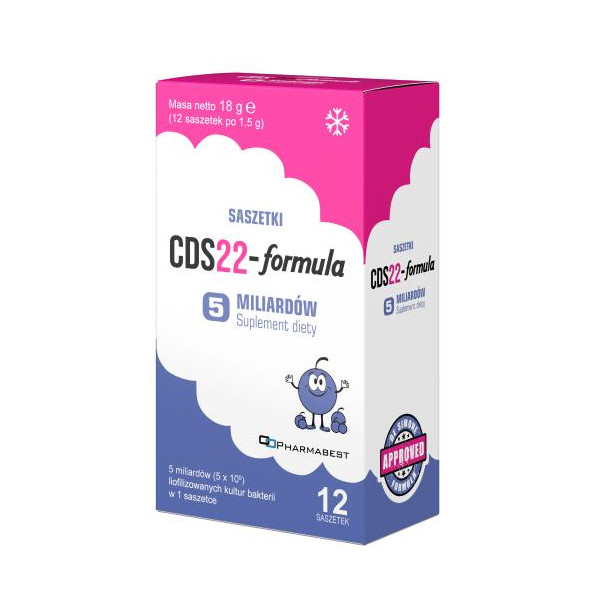 Pharmabest CDS22-formula 5 mld suplement diety o smaku borówkowym, 12 sasz./1 opak.