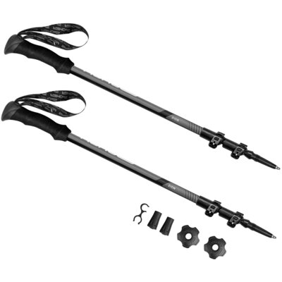 Kijki trekkingowe SPOKEY Zion (105 - 135 cm) Czarny