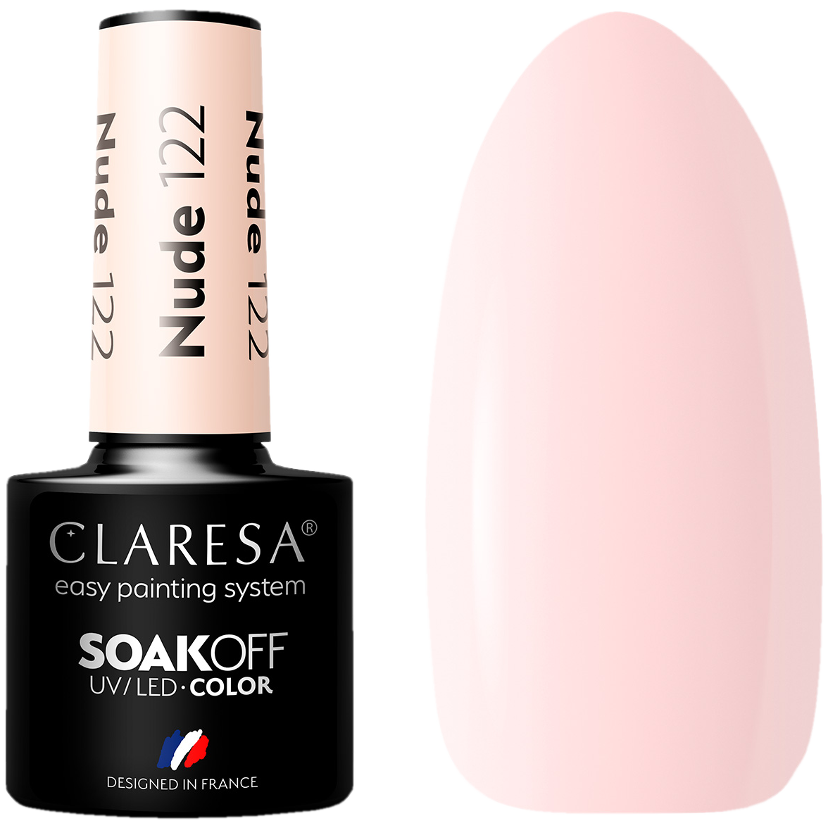 Claresa Nude lakier hybrydowy do paznokci 122, 5 g