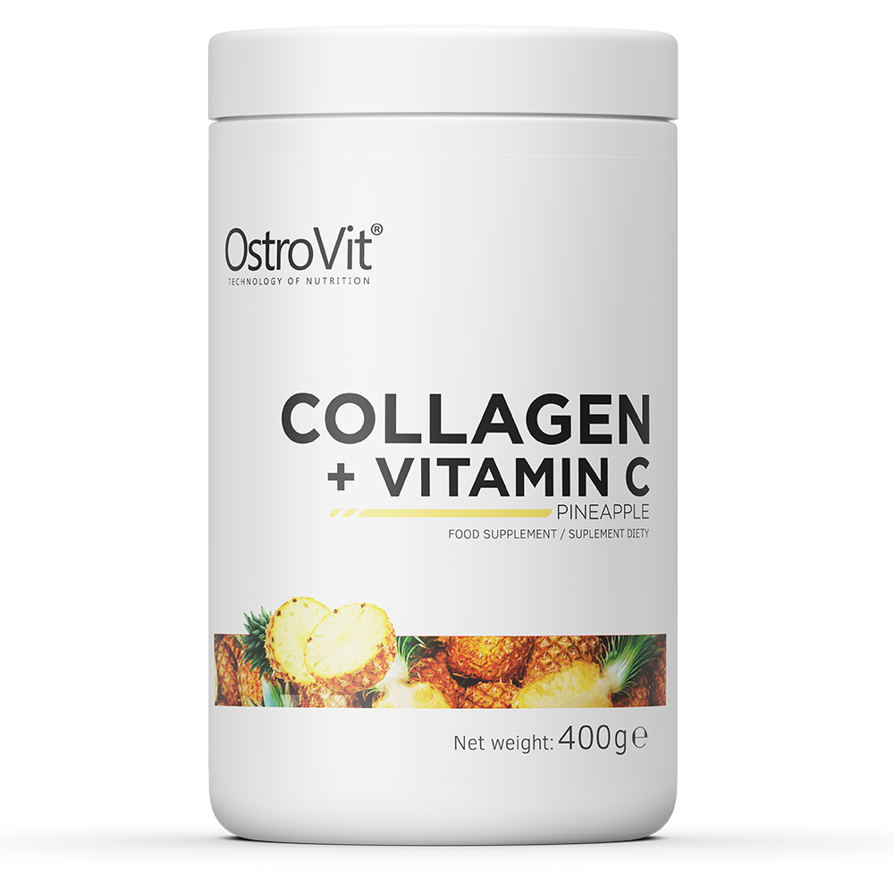 OstroVit Kolagen + Witamina C suplement diety o smaku anansowym, 400 g