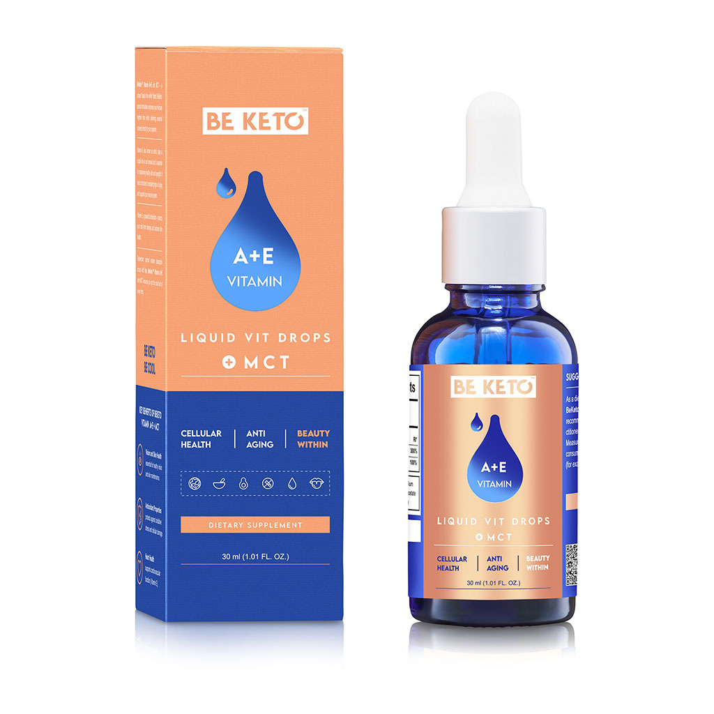 Be Keto suplement diety witamina A+E z olejem MCT w kroplach, 30 ml