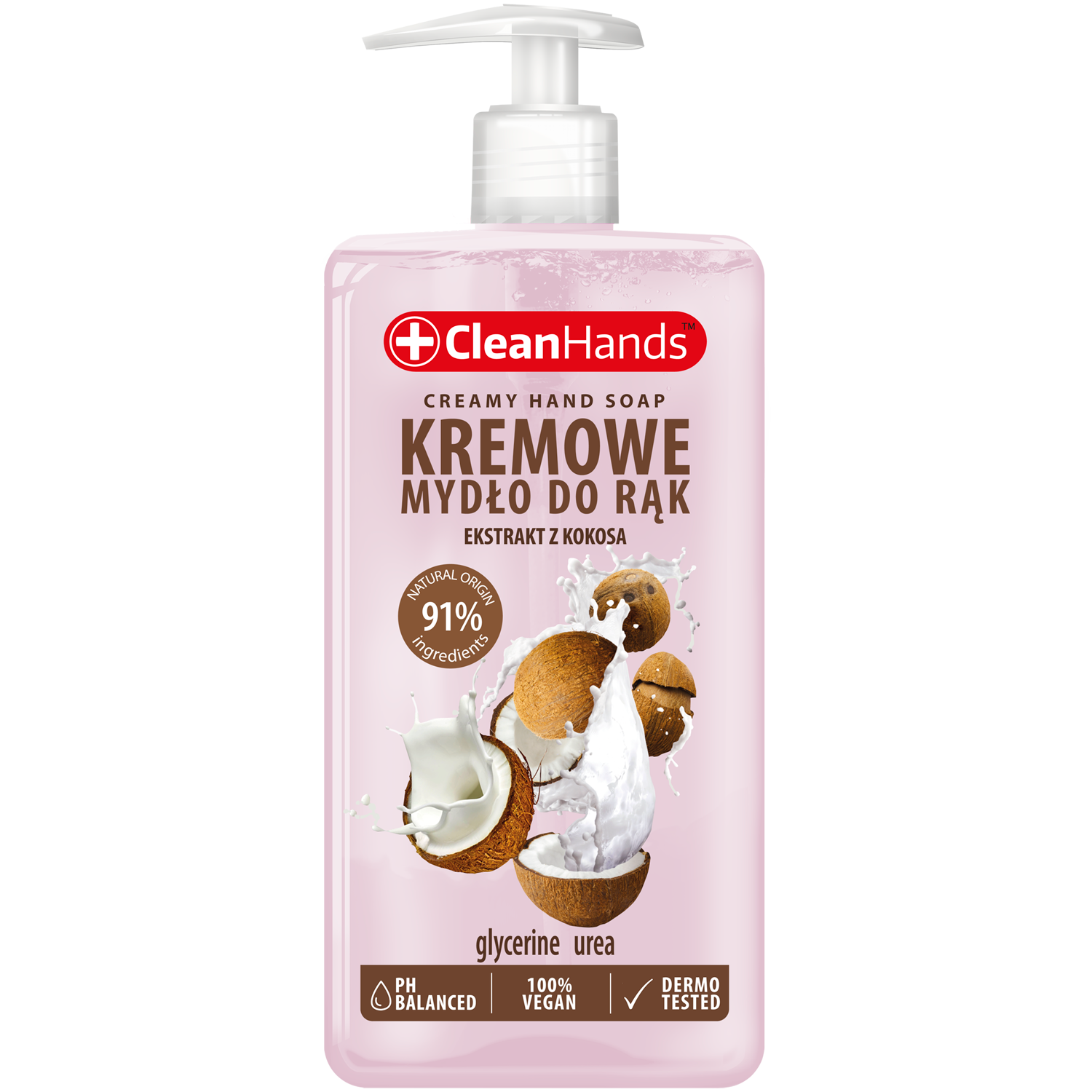 CleanHands Kokos mydło kokosowe do rąk, 300 ml