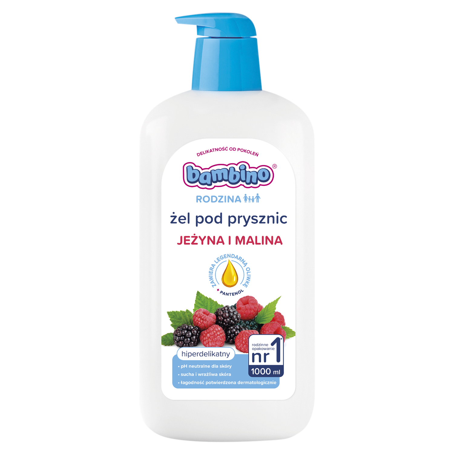 Bambino żel pod prysznic jeżyna i malina, 1000 ml