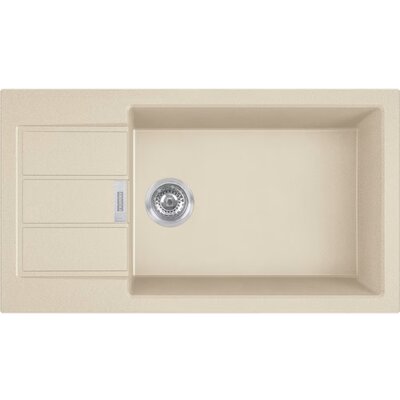 Zlewozmywak jednokomorowy z ociekaczem FRANKE Sirius 2.0 Slim S2D 611-78 XL 143.0671.691 Beżowy 43.5x78