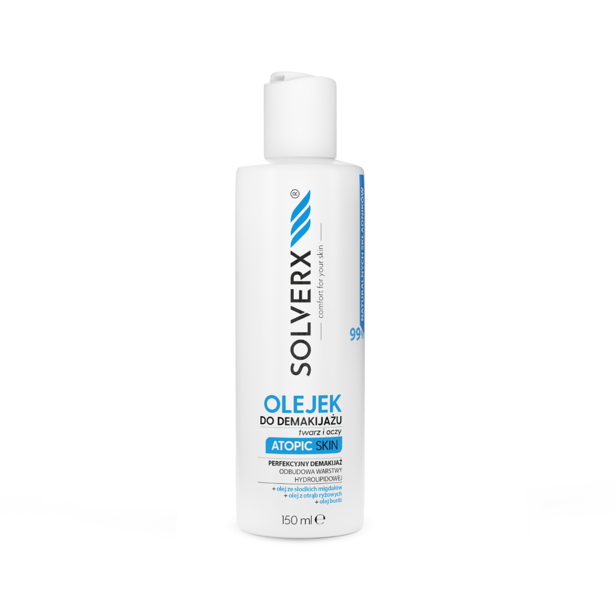 Solverx Atopic Skin olejek do demakijażu twarzy i oczu, 150 ml