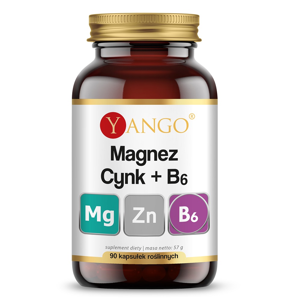 Yango Magnez + Cynk + B6 suplement diety, 90 kaps./1 opak.