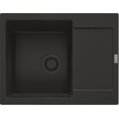 Zlewozmywak jednokomorowy z ociekaczem FRANKE Maris MRG 611-62 114.0693.534 Czarny mat 50x62