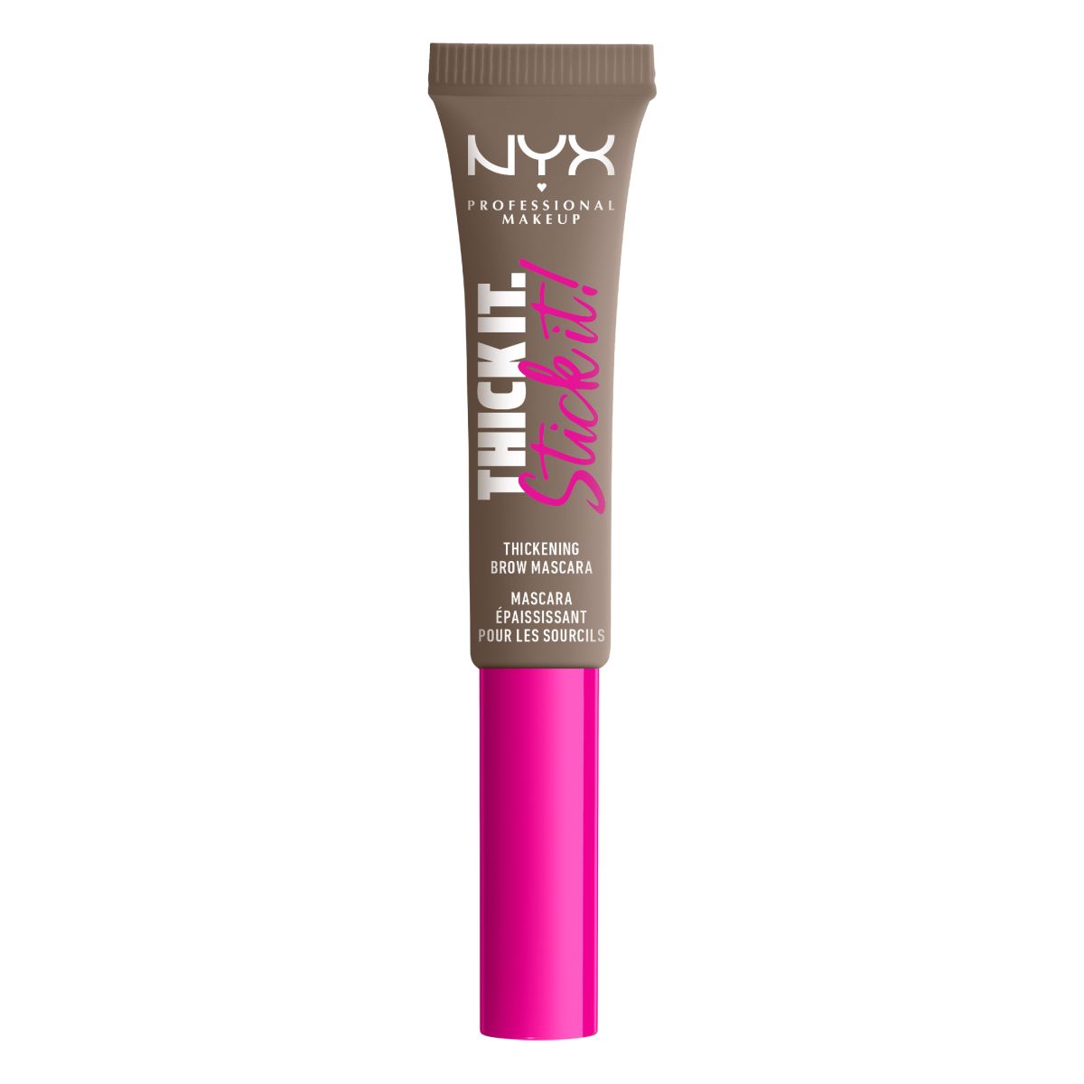NYX Professional Makeup Thick It. Stick It. wegańska maskara w żelu do brwi taupe, 7 ml