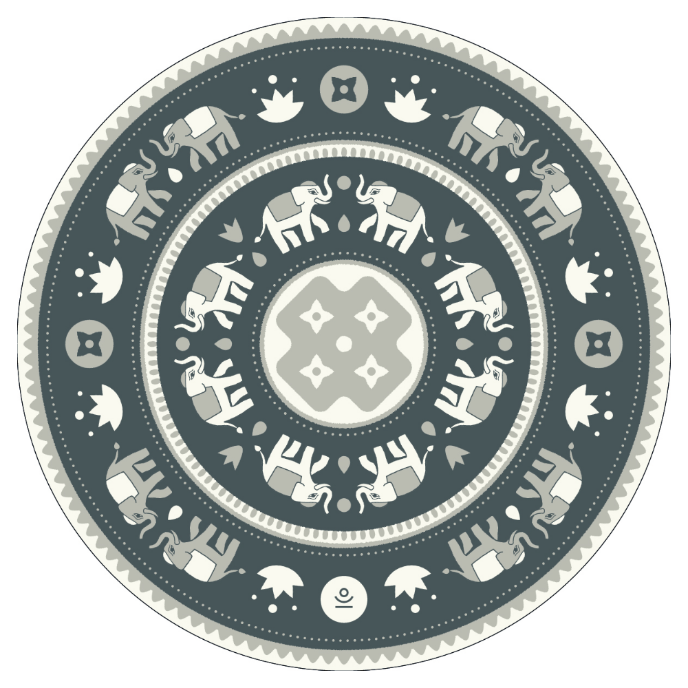 Moonholi mata do jogi, ćwiczeń i pilatesu Elephants, 1 szt.