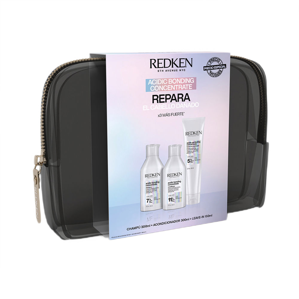 Redken Acidic Bonding Concentrate zestaw: szampon do włosów, 300 ml + odżywka do włosów, 300 ml + kuracja bez spłukiwania, 150 ml