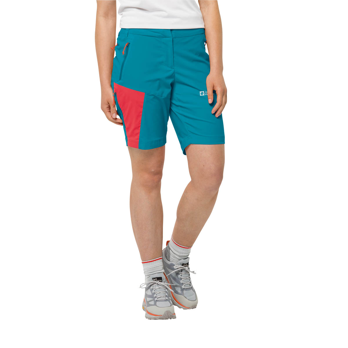 Krótkie spodenki damskie Jack Wolfskin GLASTAL SHORTS W tile blue - 40
