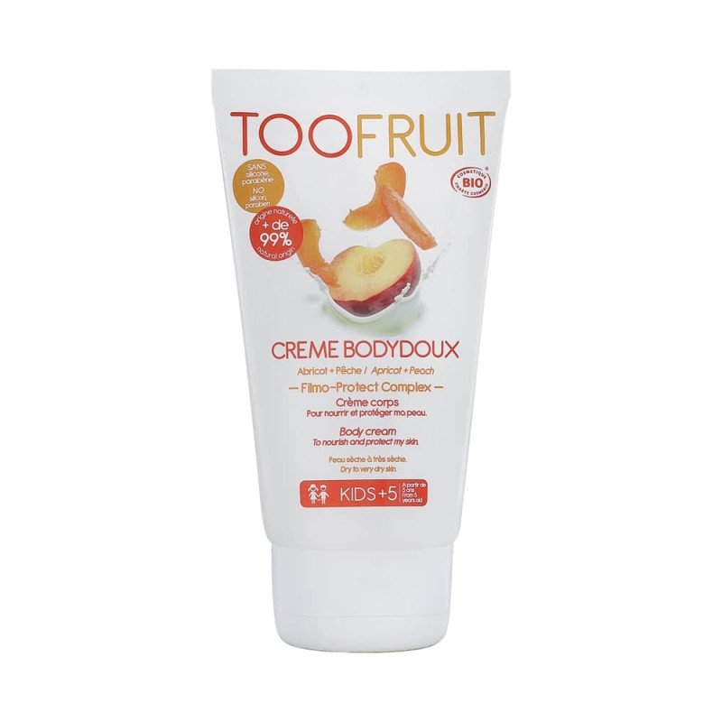 TOOFRUIT odżywczy balsam do ciała dla dzieci Brzoskwinia i Morela, 150 ml