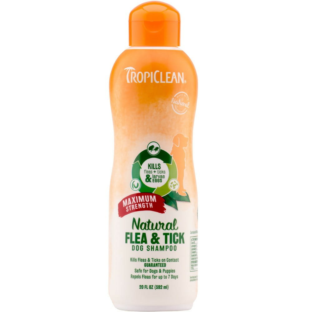 Tropiclean Natural Flea & Tick Shampoo - szampon stworzony do walki z pchłami, kleszczami i komarami 355 ml