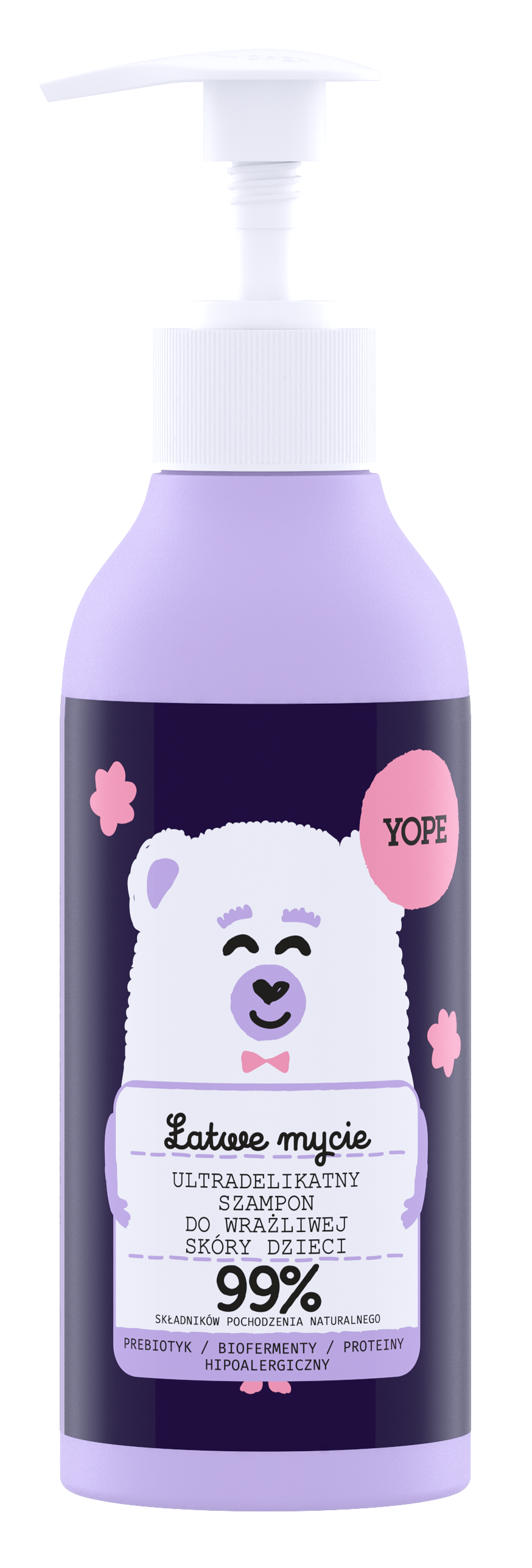 YOPE Ultradelikatny szampon do wrażliwej skóry dla dzieci, 300 ml
